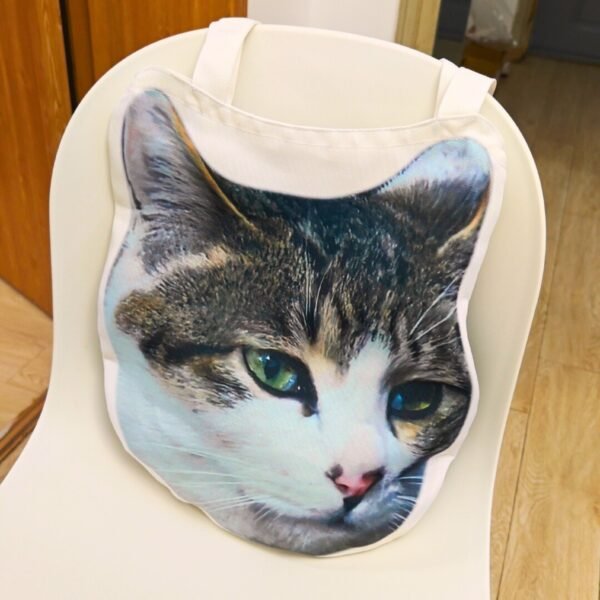 Customized Irregular Cat Tote Bag - Image 2